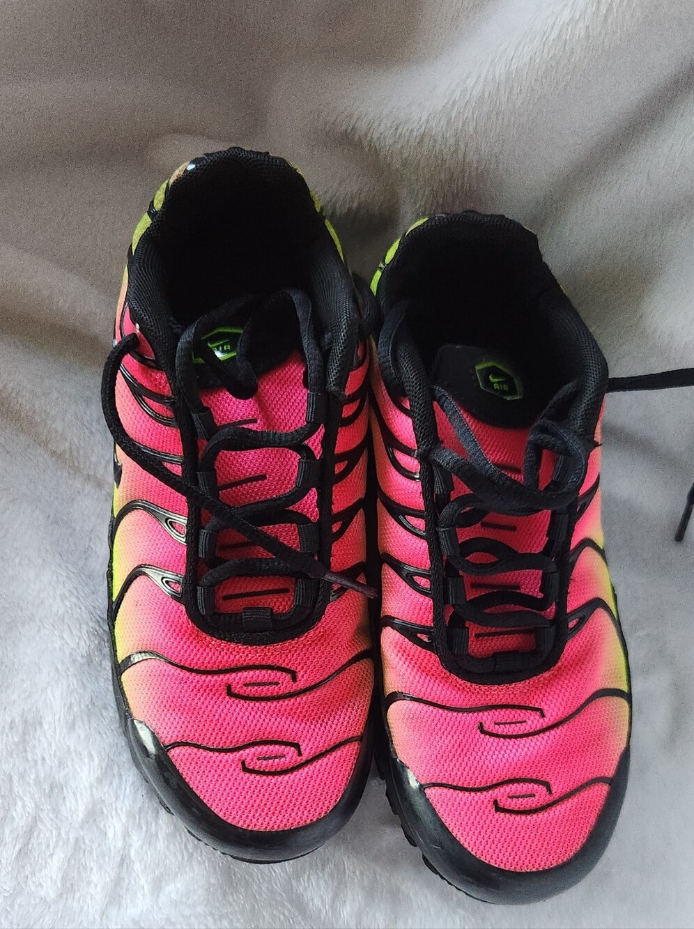 Kids Neon Pink Athletic Sneakers with Black Trim